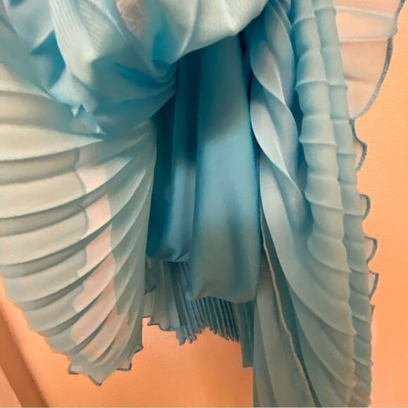 A Wish come true Dance costume aqua blue pleated sequin V1854Y Fidelity Adult MA - Picture 12 of 15